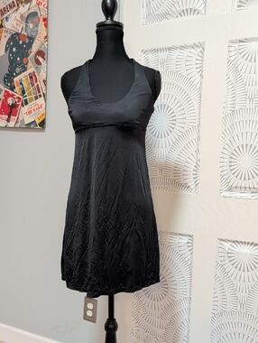 Heat Size Small Activewear Dress Black Racerback With Built In Bra